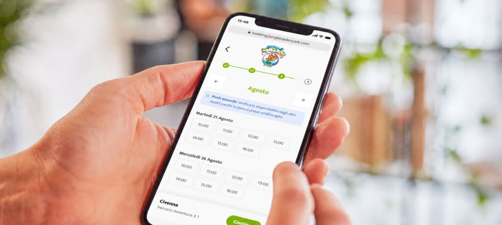 Applicazione web su misura per un parco avventura