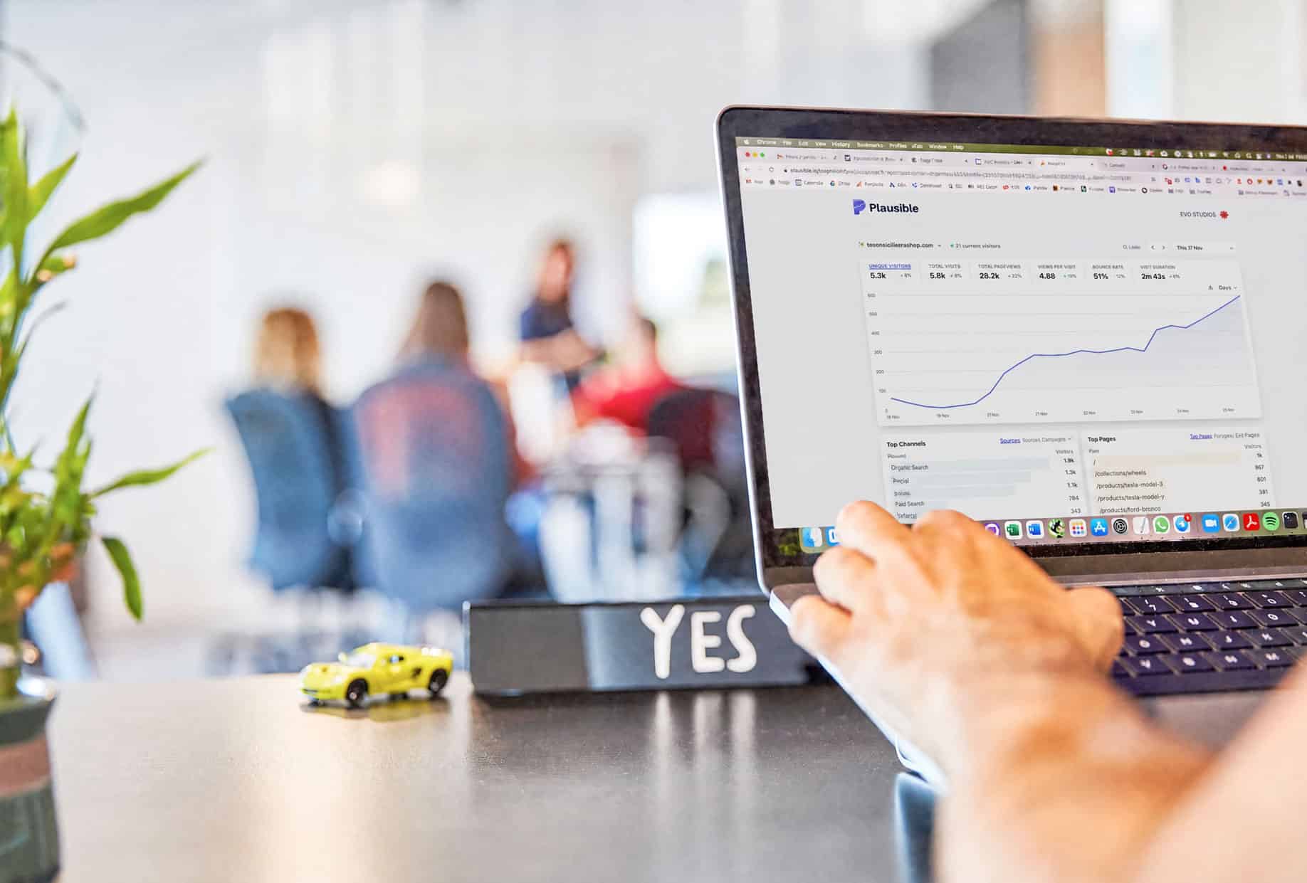 Grafico con risultati delle attività di web marketing